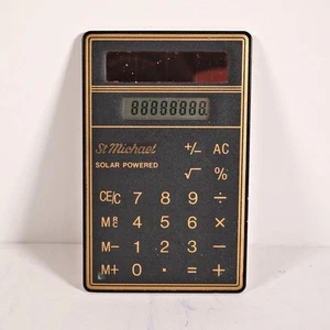 Calculadora de colección St Michael tamaño tarjeta de crédito energía solar probada en muy buena condición - Imagen 1 de 4