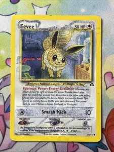 Eevee - 38/75 - Pokemon Neo Discovery Unlimited Card WOTC DMG - Picture 1 of 2