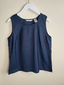 Drapers & Damon’s Damen Vintage Navy Blau Ärmellos Tank Bluse Größe Medium - Bild 1 von 4