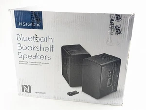 Insignia Powered Bluetooth Bookshelf Speakers Pair Black (NS-HBTSS116) - Picture 1 of 2