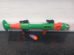 Nerf XOXO Fortnite Rocket Launcher Toy Gun - Green & Orange Bazooka by Hasbro - Picture 1 of 22