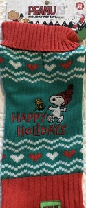 PEANUTS~”Happy Holidays”~Snoopy Christmas~Dog Sweater~XTRA SMALL~NEW~FREE SHIP. - Picture 1 of 4