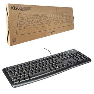 Logitech K120 Tastatur USB Schwarz, OEM, Spritzwassergeschützt, Vollgröße, DE - Bild 1 von 4
