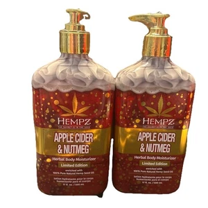 Set (2) canapa mele sidro e noce moscata lozione idratante corpo a base di erbe limitata 17 oz - Foto 1 di 4