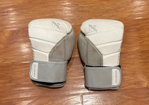 Hayabusa Tokushu 16oz White Gray Hook & Loop MMA Bag Training Boxing Gloves - Picture 1 of 6