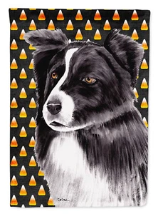 Border Collie Candy Corn Halloween Portrait Flag Garden Size SC9177GF - Picture 1 of 3