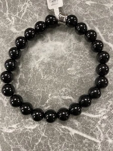 Gemini Bracelet Natural Stone Alpha Black S - Picture 1 of 2