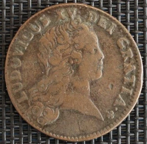 France Louis XV Sol Au Buste Enfantin 1719 A - Picture 1 of 2