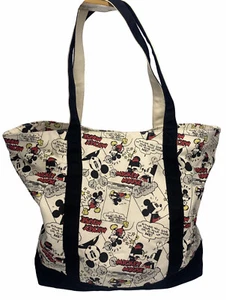 MICKEY MINNIE MOUSE TOTE BAG PURSE WHITE DISNEY CARTOON DIPPER BAG HANDBAG - Picture 1 of 12