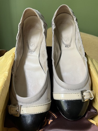 TOD’S Scarpe in pelle grigie Tods Ballerina taglia 36
