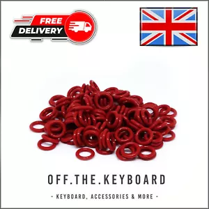 110Pcs O-Rings Keyboard Switch Dampeners 1.5mm Red for Cherry MX Keycaps - Picture 1 of 2