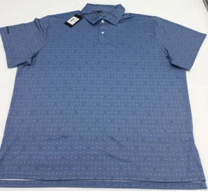 Bonobos Performance Golf Polo Tshirt, Blue Broken Tee, XL - Picture 1 of 2