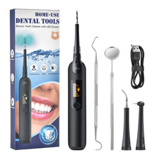 KIT RIMOZIONE TARTARO ELETTRICO SBIANCANTE DENTI RICARICABILE MACCHIE PLACCA