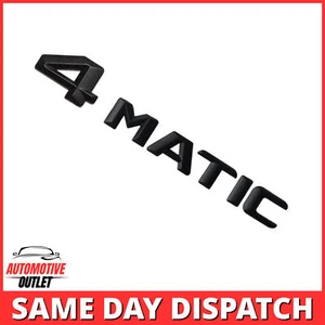 4MATIC LETTERING REAR BOOT LID TRUNK BADGE EMBLEM FOR MERCEDES BENZ, MATT BLACK - Picture 1 of 3