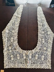 Vintage fine fancy lace collar Trim Dress Front Floral Liz Claiborne 1980's USA - Picture 1 of 9