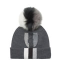 NWT Toni Sailer Quendolin Fur Gray Beanie Hat