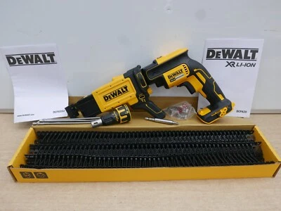 DeWALT DCF620 18v drywall screwdriver & DCF6202 attachment + extra bits & screws - Image 1 of 2