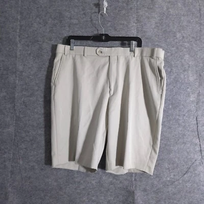 Maus Hoffman Shorts Mens 40 Flat Front Chino 9 Inseam Beige Solid Performance - Image 1 of 4