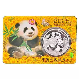 2025 China 10 元 Yuan Panda in Coincard mit CoA 1oz Silber999 ST/BU Münze - Bild 1 von 5