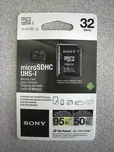 Sony 32G micro S4 4K Ultra HD best SD card for FDR X3000 AS300 action cam - Picture 1 of 2