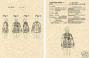 Star Trek Landing Party Jacket US PATENT Art Print READY TO FRAME! Wrath of Khan - Picture 1 of 1