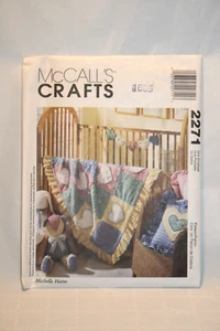 McCall's Sewing Pattern 2271 - Chenille Bunny, Bear, Pillow & Quit for Baby - Picture 1 of 2