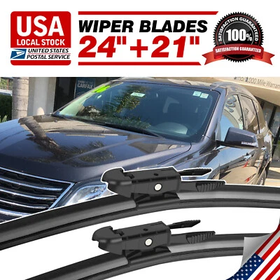 Set of 24"+21" OEM Front Windshield Wiper Blades For Chevrolet Traverse 12-17 - Imagem 1 de 4