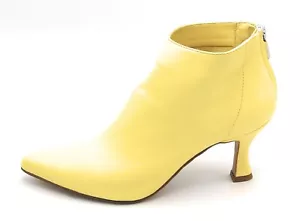 Ovye AT480 stivaletto pelle giallo banana cerniera posteriore tacco 6cm D - Foto 1 di 4