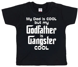 Camiseta Padrino "Mi Papá es Genial But Godfather Gangster Cool" Bebé Bautizo - Imagen 1 de 11