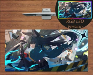 RGB LED Large Mouse Pad Zenless Zone Zero ZZZ Hoshimi Miyabi Gaming Mat Mousepad - Picture 1 of 3