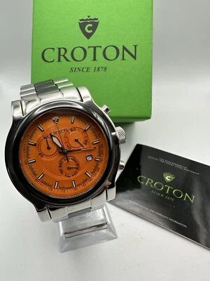 Reloj cronógrafo Croton Olympic de acero inoxidable para hombre cc311125 Foto 1 de 4