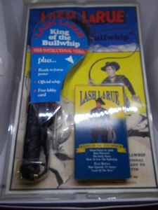 Lash LaRue King of the Bullwhip Official Leather Whip with Instructional Video - Picture 1 of 9