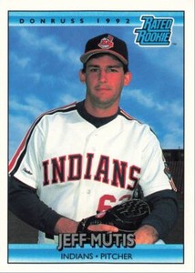 1992 Donruss Rated Rookie Jeff Mutis Cleveland Indians #411