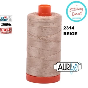 Aurifil 50wt, 2314 Beige, 100% Egyptian Cotton Thread. 1300M Spools From £10 - Picture 1 of 11