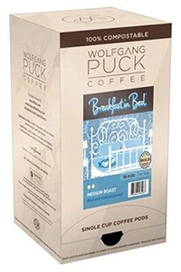 Wolfgang Puck Coffee, Breakfast in Bed Pods, 12 Gram Pods, 16 count - Picture 1 of 6