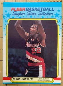 1988-89 FLEER BASKET ADESIVO CLYDE DREXLER #3 - Foto 1 di 2
