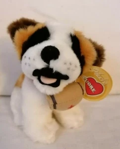 PELUCHE CANE SAN BERNARDO DOG SUISSE SVIZZERA CUORE Plush Plüsch Nuovo New OVP - Foto 1 di 2