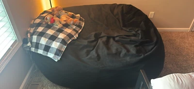 Big Joe Fuf XXL 泡沫填充豆袋椅子带可拆卸保护套 — 第 1/2 张图片