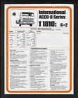 International Acco-B Series T 1810:6X2 Trucks Specs Brochure A-115-F Dec 1977