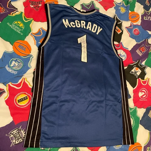 Vintage Orlando Magic Jersey Men Medium Tracy Mcgrady #1 Reebok Shirt Adult Blue Cover