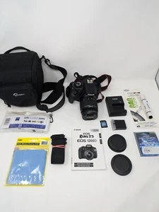 Canon EOS Rebel T5 SC:12,750 w/EF-S 18-55 IS III Macro Zoom Lens-W/Acessories - Picture 1 of 11