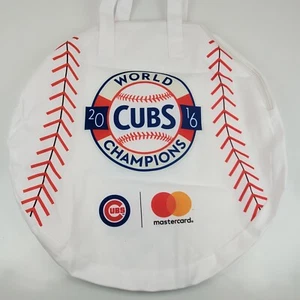 Cubs 2016 World Champions 15" Baseball Tote Bag Mastercard MLB - Picture 1 of 3