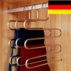 Clothes Pants Trouser Hanger Multi Layer Storage Closet Space Saver Organizer 2 - Picture 1 of 13