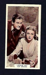 Tarjeta comercial de cigarrillos favoritos de la película 1939 #5, Laraine Day y Tom Brown - Imagen 1 de 2