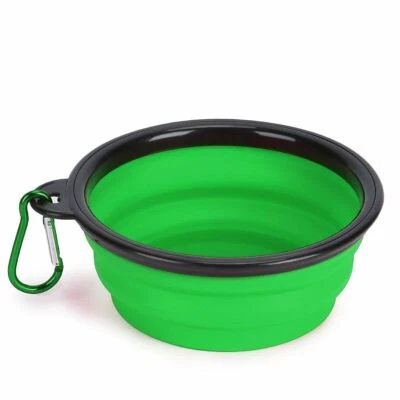 1-5X Cuenco Plegable Portátil de Viaje para Mascotas Perros para Comida Agua Cuencos Plato Foto 1 de 4