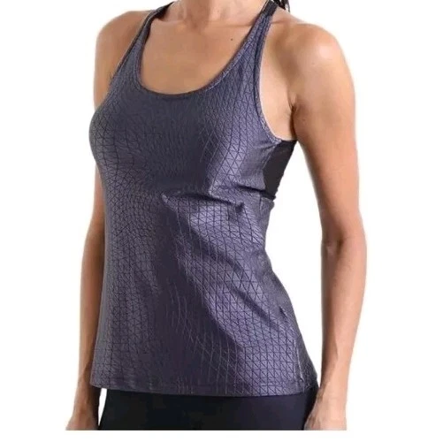 Camiseta sin mangas deportiva Liquido para mujer gris pequeño gimnasio Foto 1 de 4