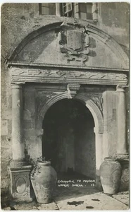 ENTRANCE TO MANOR, UPPER SWELL - Gloucestershire Postcard, Percy Simms - Picture 1 of 2