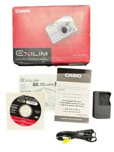 Casio Exilim EX-Z1050 Digital Camera Box, Battery Charger Cords And Manuals Only - Picture 1 of 3