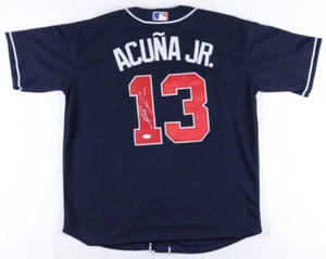 RONALD ACUNA JR. Signed NIKE Atlanta Braves Jersey Autographed #13 (JSA COA) ⚾🔥 - Picture 1 of 7