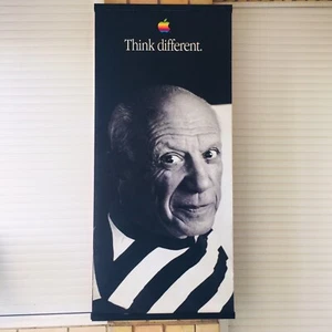 Raro Vinilo Banner Original Apple Think Different Picasso 1998 - Imagen 1 de 6